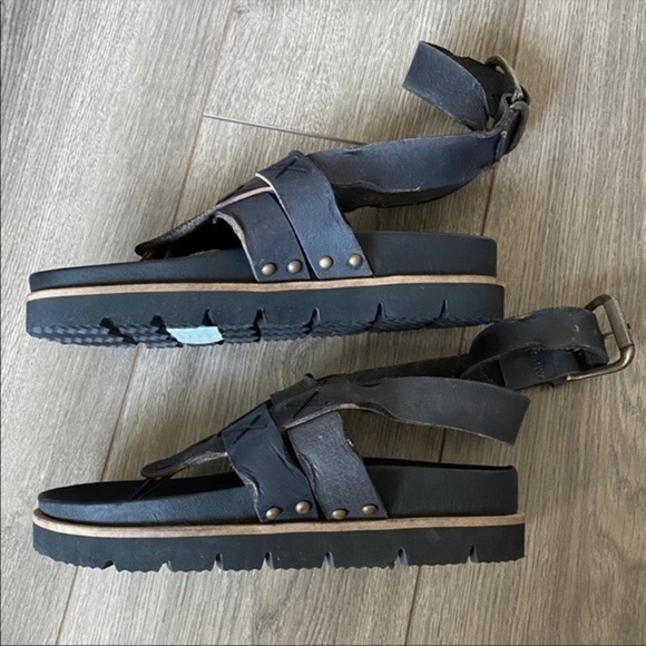 Free People Velencia Wrap Sandals In Black No Size - Picture 6 of 15
